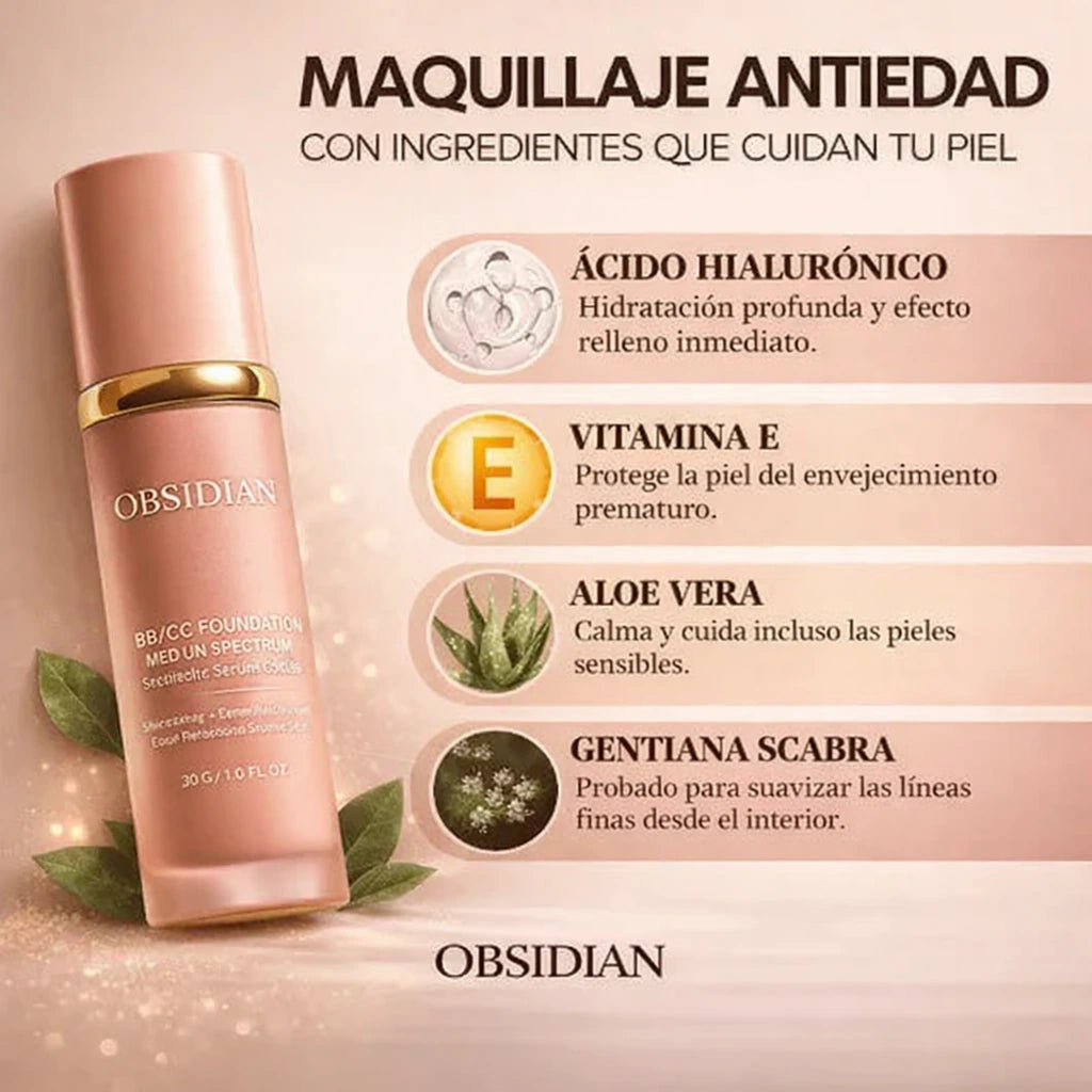 Base de Maquillaje Antiedad con SPF 50 – Se Adapta a tu Tono de Piel